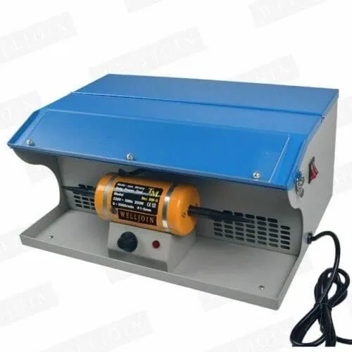 Vista 2 de 220V Pulidora Pulidora Colector de Polvo TableTop W/Pulidor ligero de la joyería