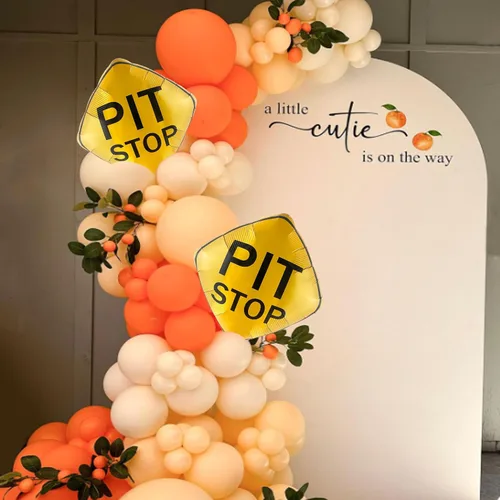 Vista 6 de 2 decoraciones de Pit Crew / Globos de aluminio Pit Stop de 18 pulgadas/Decoraciones de fiesta de Fórmula 1/Decoraciones de fiesta de cumpleaños