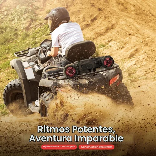 Vista 5 de Pyle Sistema de audio marino impermeable de 800 W con transmisión Bluetooth, luces LED y amplificador integrado, altavoces marinos Bluetooth de alta