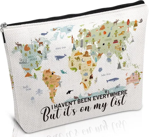 Vista 15 de Artículos de viaje esenciales Recuerdos Regalos - Bolsas de maquillaje, neceser de cosméticos y artículos de aseo de regalo para mujeres, niñas