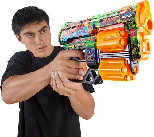 Vista 8 de XShot Skins Dread - K.O (24 dardos) de ZURU, recarga fácil, tecnología Air Pocket, lanzador de dardos de espuma de juguete para niños, adolescentes