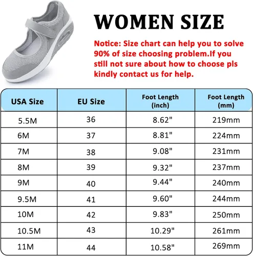 Vista 5 de Zapatos de enfermería de trabajo para mujer, antideslizantes, ajustables y transpirables, para caminar, fitness, informal, enfermería, ortopédicos