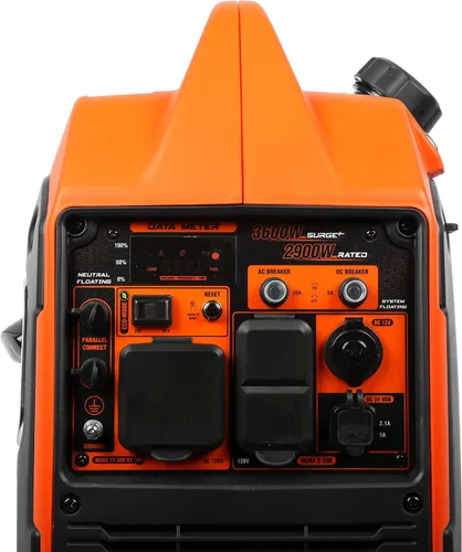 Vista 4 de WEN Generador inversor portátil de 3600 vatios, listo para RV, silencioso y ligero con apagado de combustible (56360i)
