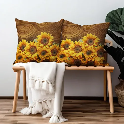 Vista 71 de Juego de 2 fundas de almohada de 16 x 16 pulgadas, diseño patriótico de bandera estadounidense con estrellas para exteriores, estilo casa de campo