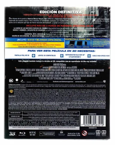 Vista 2 de Batman vs Superman El Origen De La Justicia Blu-ray 3D