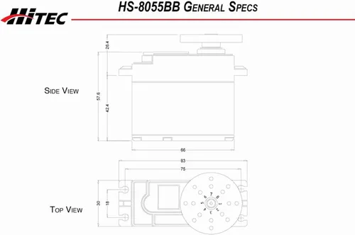 Vista 6 de Hitec 31805S HS-805BB Mega Giant Scale 2BB Servo