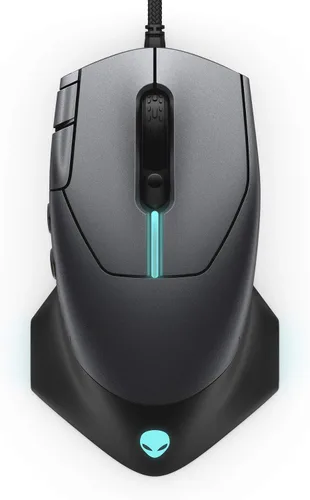 Vista 6 de Alienware Ratón para juegos 510M RGB AW510M sensor óptico de 16,000 DPI - Alienfx RGB - 10 botones - Rueda de desplazamiento ajustable - Botones