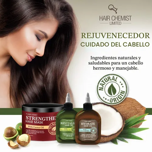 Vista 7 de Hair Chemist Aceite para el cabello 99% natural - Coco 7.1 oz.