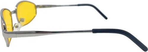 Vista 3 de Gafas unisex de metal envolventes con forma de patillas de resorte HD