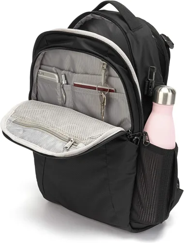 Vista 7 de Pacsafe Metrosafe LS350 - Mochila antirrobo para laptop de 15 litros, Negro, talla única , Pacsafe Metrosafe Ls350 - Mochila de viaje antirrobo