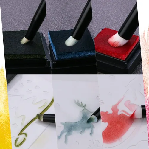 Vista 4 de UNIMEIX Juego de pinceles secos para pintura en miniatura, pinceles de mezcla de detalles de pasatiempos para pintura de acuarela sin esfuerzo