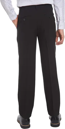 Vista 2 de Calvin Klein Boys' Flat-Front Bi-Stretch Dress Pant, Straight Leg Fit, Belt Loops & Front Pockets