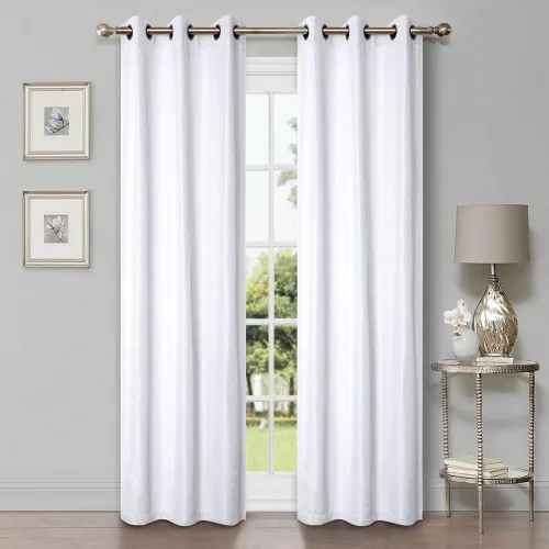 Vista 12 de Superior Cortinas semiopacas, diseño clásico de lino, 26 x 84 pulgadas, cabecera con bolsillo para barra, cortinas de bloqueo solar y oscurecimiento