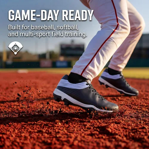 Vista 7 de Tacos de béisbol para hombre, tacos de sóftbol moldeados para jóvenes