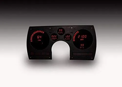 Vista 4 de Intellitronix Corp. 1982-1990 Camaro LED Digital Dash Panel de reemplazo (azul) DP4003B