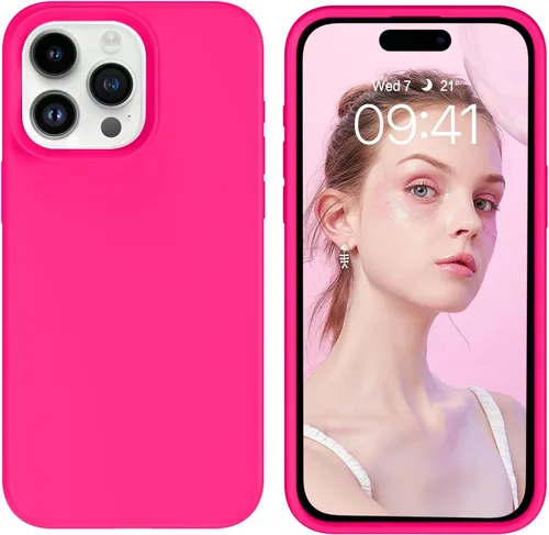 Vista 54 de GUAGUA Funda compatible con iPhone 17 Pro Max de 6.9 pulgadas, silicona líquida, goma de gel suave, delgada, forro de microfibra delgada