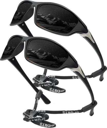 Vista 13 de KALIYADI 4 Pack Polarized Sunglasses-Men Sports Sun-glasses: Mens Sunglasses UV Protection for Fishing Driving Cycling