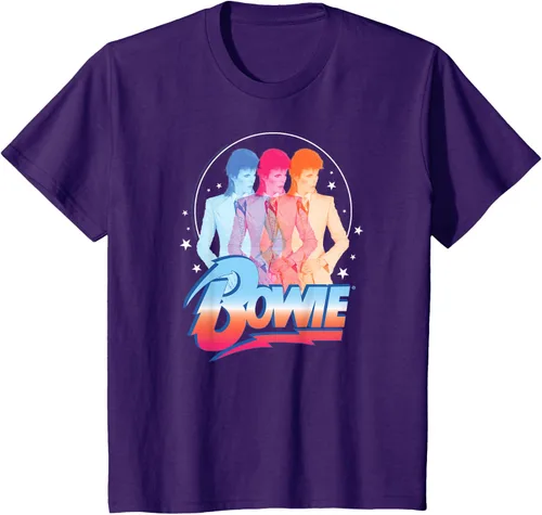 Vista 18 de David Bowie - Camiseta Bowie 3D, Negro