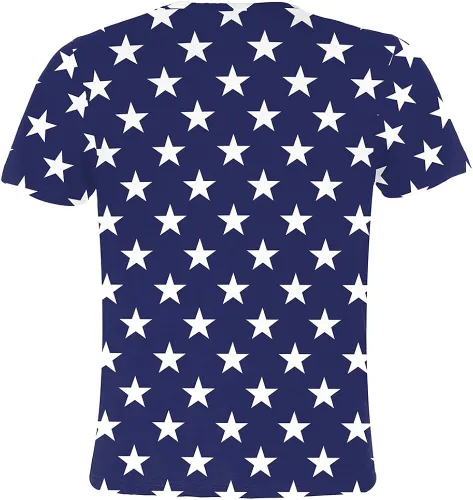 Vista 4 de Eciodci Camisetas patrióticas para niños y niñas del 4 de julio con la bandera de Estados Unidos de América de manga corta para niños y niñas de 4 a