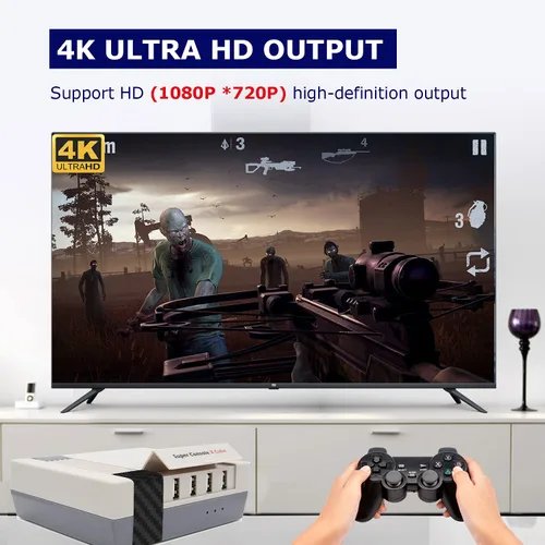 Vista 4 de Retro Video Game Console, Super Console X Cube Built-in 95,000+ Games, TV&Game Systems in 1, Game Consoles Support for 4K TV 1080P HD Output, 4 USB