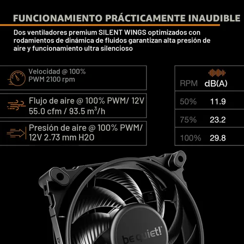 Vista 3 de be quiet! Dark Rock Pro 5 Enfriador de CPU de Enfriamiento Silencioso Flujo de Aire Inmensamente Alto 7 Tubos de Calor de Cobre de Alto