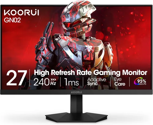 Vista 18 de KOORUI Monitor para juegos de 24.5 pulgadas, pantalla IPS FHD de 200 Hz 1080p, 1 ms (GG), HDR400, 90% DCI-P3, sincronización adaptativa, HDMI 2.0