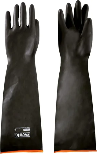 Vista 13 de PACIFIC PPE Guantes resistentes a productos químicos, guantes de goma industriales de gran resistencia, resistentes a ácidos, alcalinos y aceite, 32