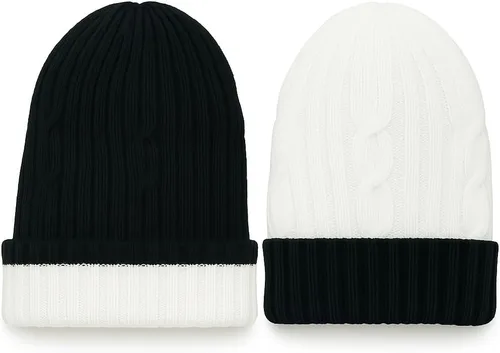 Vista 7 de TINKUY Alpaca Wool Men's & Women's Reversible - Cuffed Slouchy, Beanie Hat, Unisex, One Size beige/camel