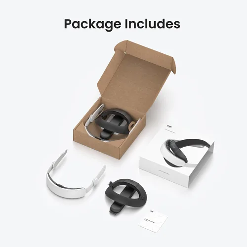 Vista 8 de KIWI design K4 Head Strap, VR Headset Accessories for Meta Oculus Quest 3/3S, Non-Battery & Enhanced Support & Adjustable & Comfort Strap Gift for