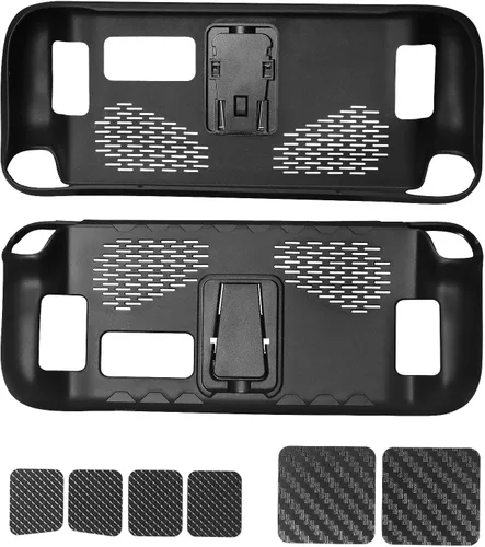 Vista 6 de BECONNA Protective Case for Steam Deck,TPU Protective Cover with Full Protection, Shock-Absorption, Non-Slip,Anti-Scratch Design, 6 Button Stikers