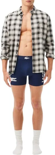 Vista 8 de Lacoste Troncos elásticos de algodón con estampado de cocodrilo grande para hombre, paquete de 3