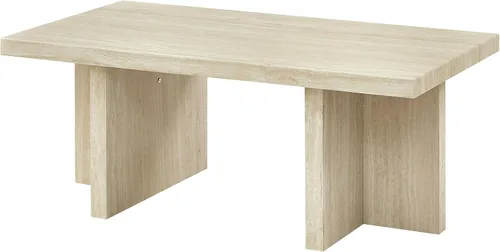 Vista 15 de Roundhill Furniture Mchome - Mesa de centro contemporánea, mármol sintético beige