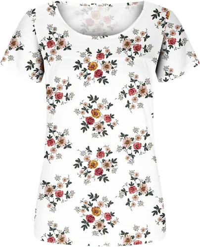 Vista 3 de Camisetas de manga corta para mujer, elegante, cuello redondo, impresas, camisetas de manga corta, ligeras, cómodas