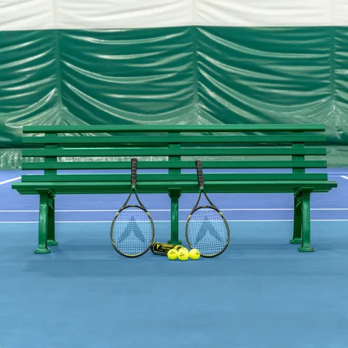 Vista 9 de Vermont Banco de cancha de tenis - 3 y 4 plazas Estándar o sin respaldo (estándar, negro, 3 plazas)