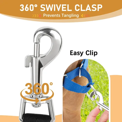 Vista 5 de Prime Pets Correa larga para perro de 30 pies, accesorios para perros de 30 pies de largo, correa de entrenamiento con clicker de entrenamiento