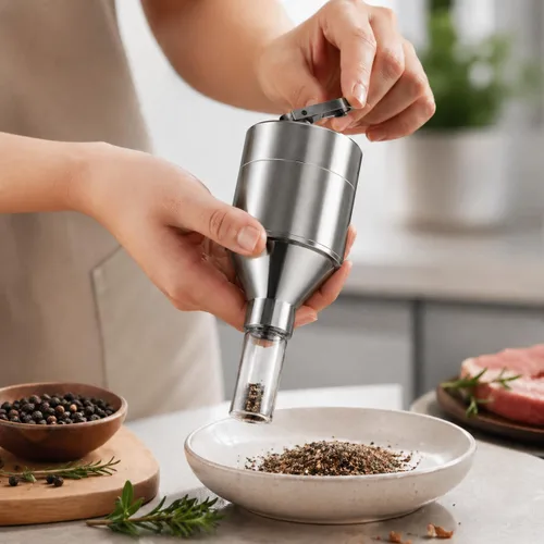 Vista 7 de Juego de molinillo de especias de cocina Molienda superfina Molinillo de mano de precisión para moliendas gruesas a finas consistentes - Kit