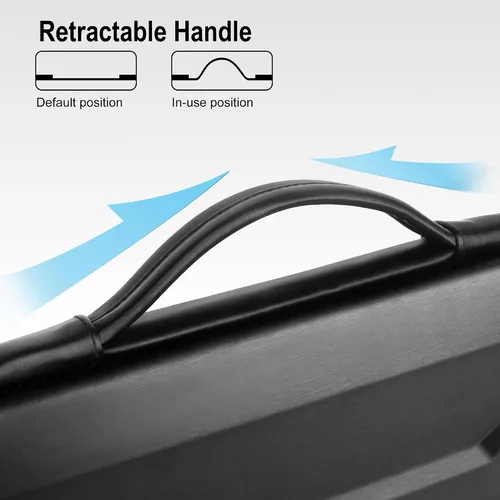 Vista 5 de DOMISO Funda rígida para laptop de 13 pulgadas, impermeable, a prueba de golpes, funda protectora para laptop con mango retráctil para MacBook Air