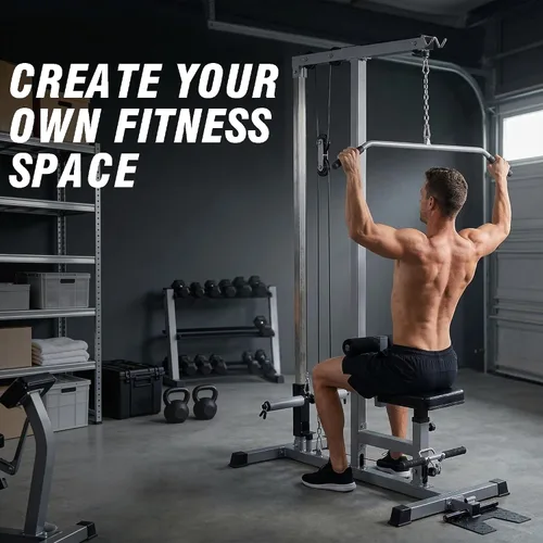 Vista 2 de Máquina de remo GDLF LAT Pull Down de tracción baja para entrenamiento de fuerza con barra de ejercicio para el cuerpo
