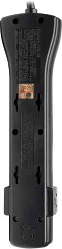 Vista 8 de Tripp Lite Surge Enchufe múltiple con protección para sobrecargas, en ángulo recto, con cable de 6 pies. Negro