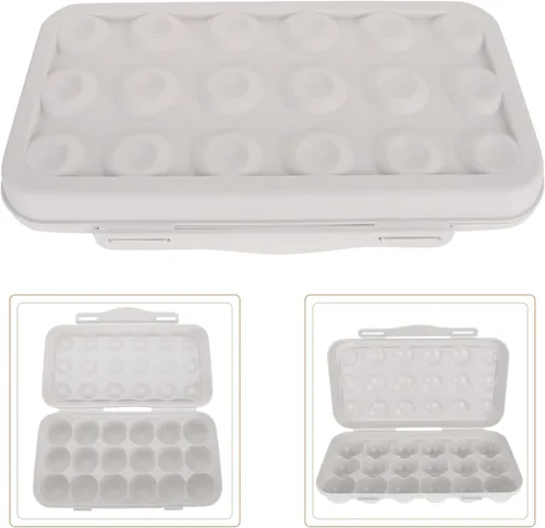 Vista 3 de BESTonZON Soporte múltiple para refrigerador, estuche de almacenamiento de plástico, diseño de colisión para despensa de refrigerador y capacidad