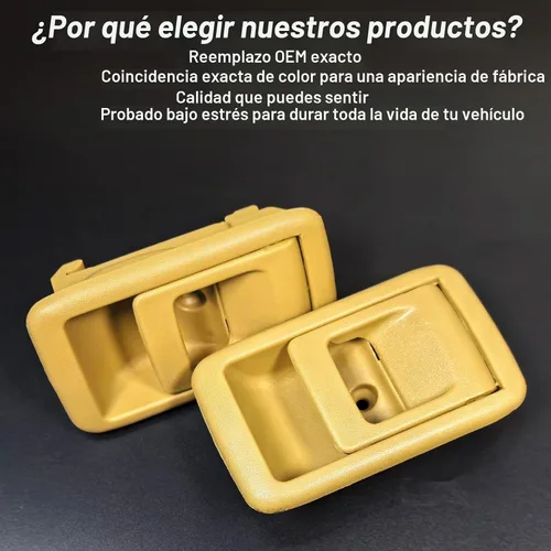 Vista 6 de Manijas interiores interiores para Toyota Tacoma 2001-2004, 4Runner 1996-2002, Camry 1987-1991, Tercel 1995-1998, lado del conductor y del pasajero