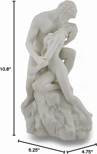 Vista 5 de Veronese Design Acabado de mármol blanco La escultura desnuda de la estatua de los amantes