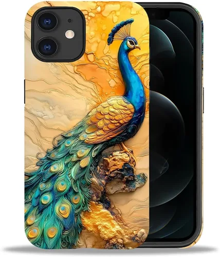 Vista 108 de DAIZAG Funda compatible con iPhone 11, hermoso color arena, patrón completo, carcasa rígida híbrida de plástico TPU + funda de protección
