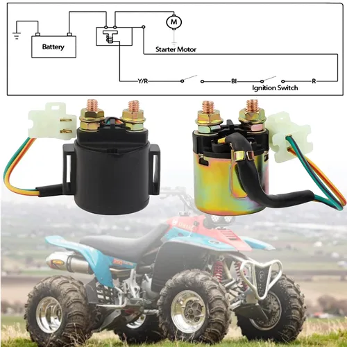 Vista 5 de Reemplazo del relé de solenoide de arranque para Honda ATV TRX 300 TRX300 1988 1989 1990 1991 1992 1993 1994 1995 1996 1997 1998 1999 2000 OEM