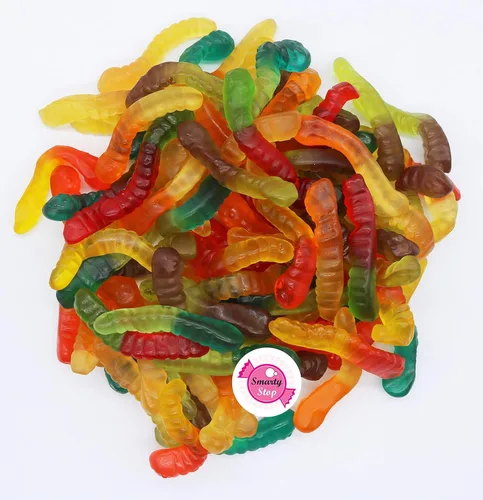 Vista 7 de Smarty Stop Gummy Worm Candy - Bocadillo comestible de confitería con sabor a fruta (gusano aguamarina, 2 libras (paquete de 1))