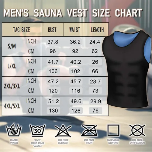 Vista 6 de Chaleco de Sauna para Hombres Entrenador de Cintura, Camiseta de Traje de Sauna Sudorífero para Hombres sin Mangas Camiseta sin Mangas de Compresión