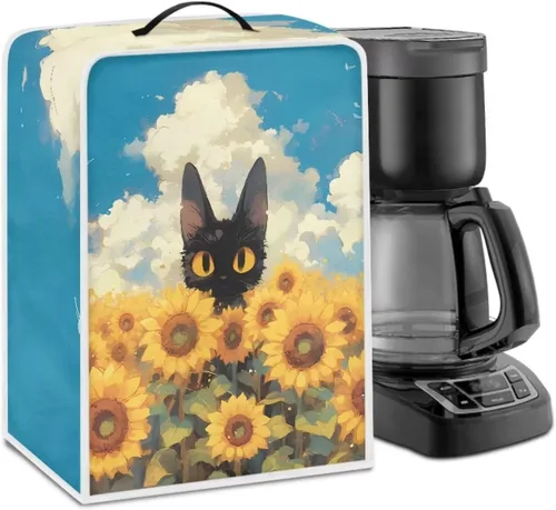 Vista 25 de Cubiertas para máquina de café con mango superior, resistentes a las manchas, para mezclador, compatible con la mayoría de cafeteras