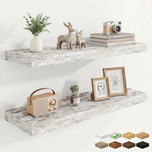 Vista 135 de Marsmiles Estantes flotantes cuadrados para pared, 8 pulgadas de ancho x 8 pulgadas de profundidad x 1.25 pulgadas de alto, paquete de 3 estantes
