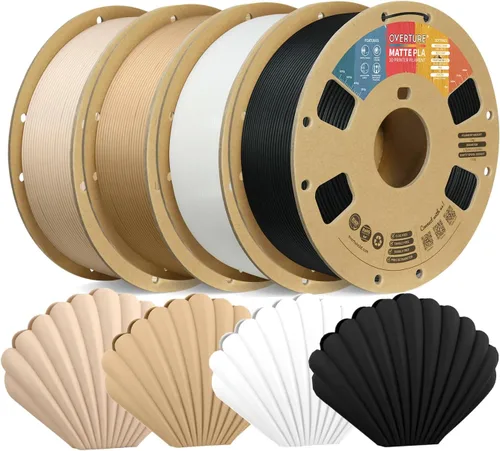 Vista 65 de OVERTURE Matte PLA Filament 1.75mm 1kg for FDM 3D Printer (Baby Pink)
