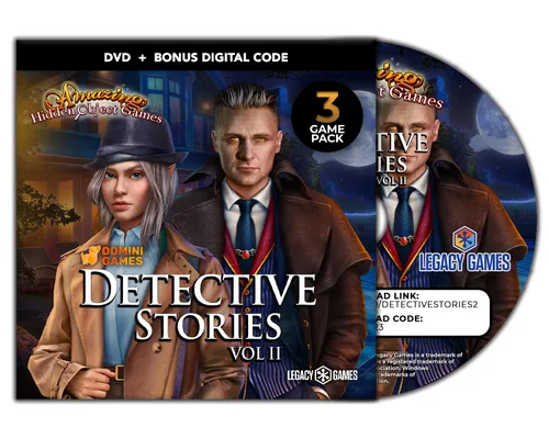 Vista 2 de Legacy Games Amazing Hidden Object Games for PC Detective Stories Vol. 2 (3 Game Pack) - PC DVD with Digital Download Codes